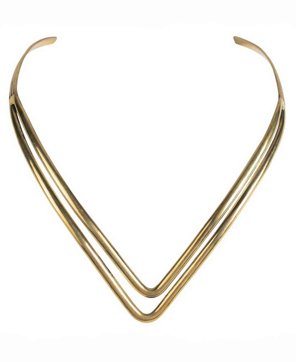 Buy Tenacity Adjustable Brass Collar Necklace Online – Cultural