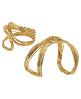 Bendable Sculptural Wire Bracelet, Gold Plated Brass, Turkey