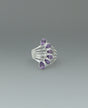 Six-stone Amethyst Silver Ring