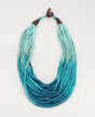 aqua ombre coconut bead necklace