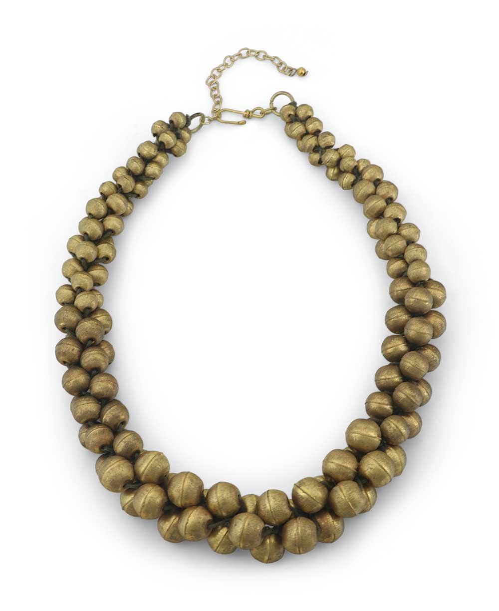 Antique gold-tone layered necklace