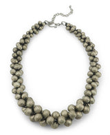 Antique silver-tone chunky necklace