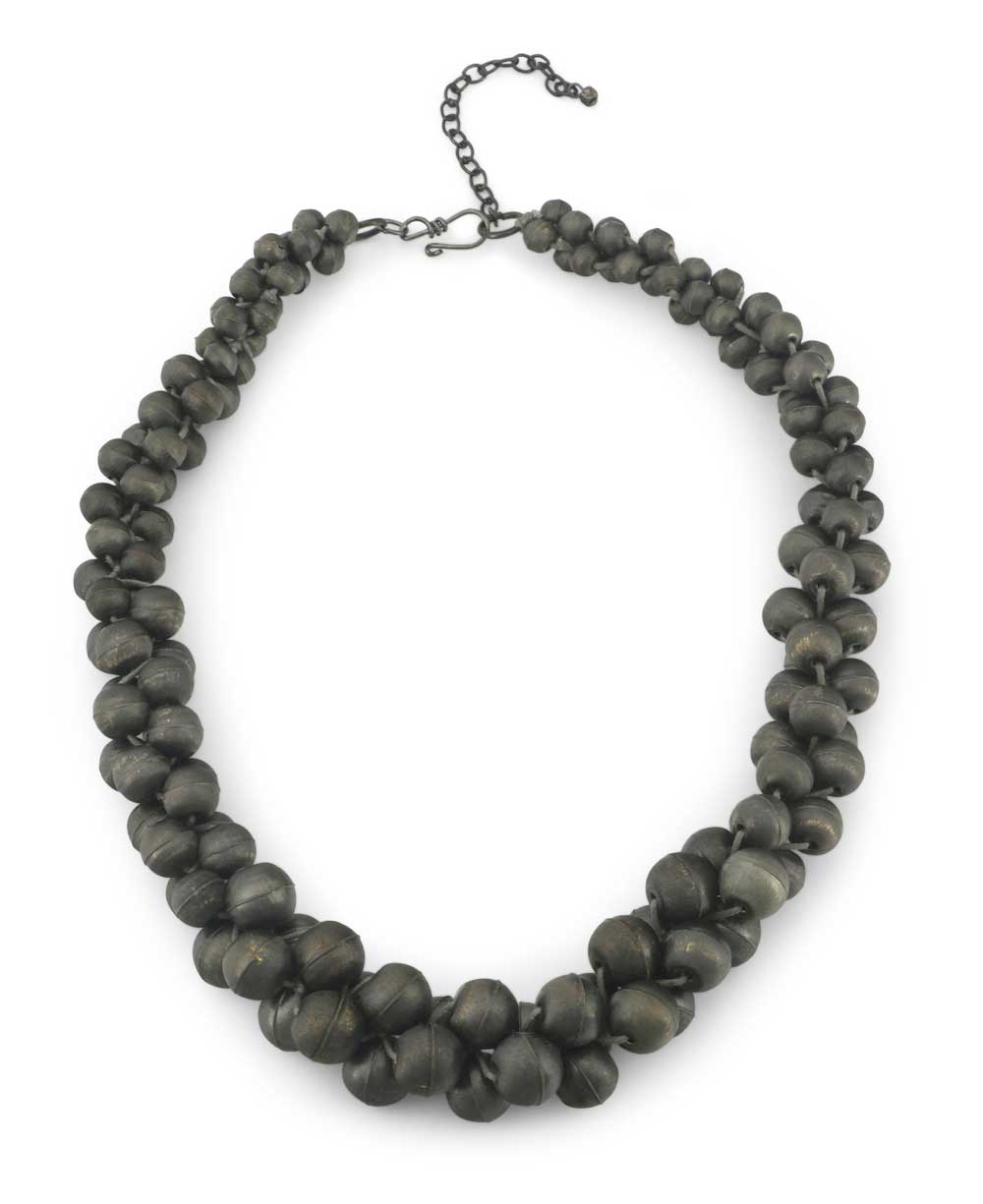 Antique gunmetal statement necklace