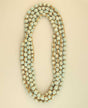 Powder green fabric-wrapped endless necklace