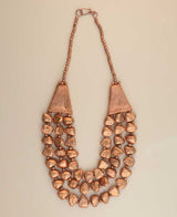 Tribal-inspired copper statement necklace