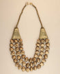 Matte bronze-gold tribal necklace