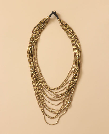 Brass beaded necklace