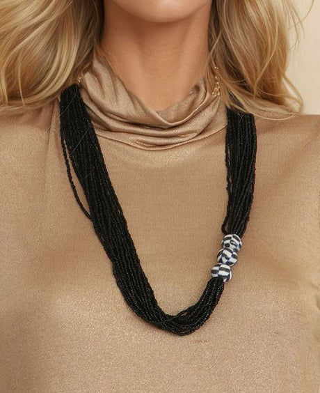 Black Beads Neckalce