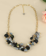 Midnight Fabric Beaded Necklace