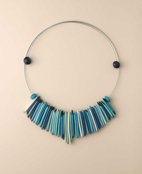 Blue tagua Necklace