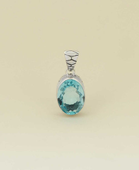 Bali-made-sterling-silver-blue-topaz-pendant