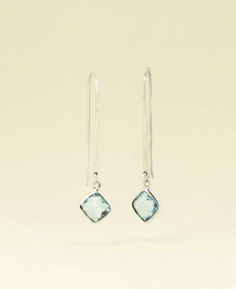 Topaz Silver Earrings