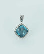 Blue Topaz Square Pendant