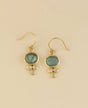 Gold-plated earrings with labradorite and moonstones