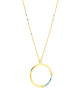 Minimalist turquoise and gold necklace