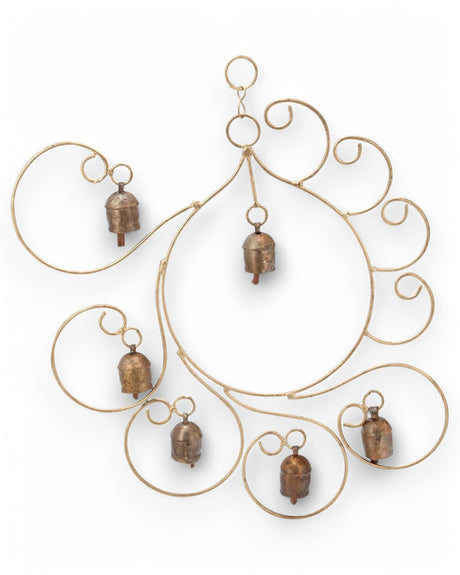 Fairtrade Swirly Design Boho 6 Bell Chime - Wind Chimes