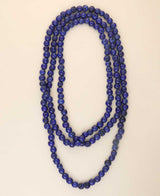 Long Antique-Finish Glass Bead Endless Necklace