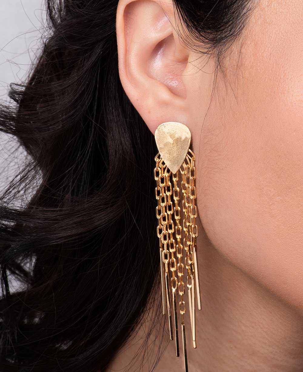 Chain Design Cascade Waterfall Earrings