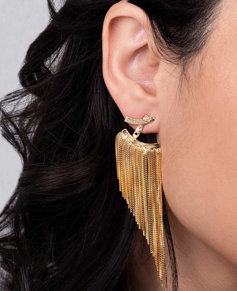 Two Way Waterfall Earrings with Tassel