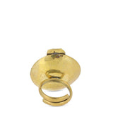 Artisan brass ring with organic design