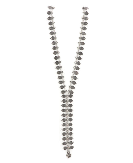 Spiral Elegance Y-Shaped Necklace Front View