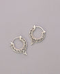 Sterling silver filigree hoop earrings