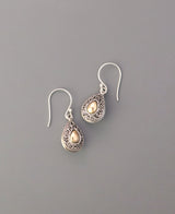 Bohemian sterling silver teardrop earrings