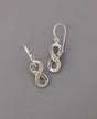 Sterling silver infinity earrings with abalone shell