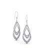 Sterling silver interlocking teardrop earrings