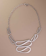 Organic curve statement necklace