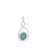 Round larimar pendant