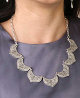 Lotus Petal Link Statement Necklace