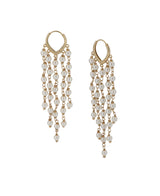 Gold plated brass and pearl earrings