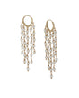 Gold plated brass and pearl earrings