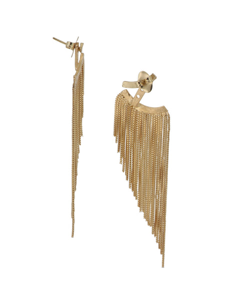 Versatile gold plated brass waterfall earrings