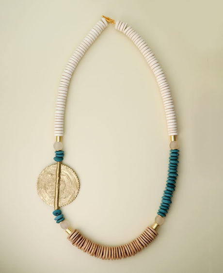 Global Medallion Statement Necklace