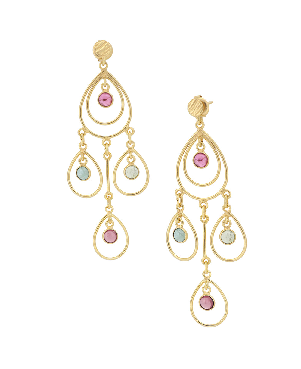 Tourmaline Gold Earrings