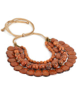 Multi layered Tagua and Acai bead necklace