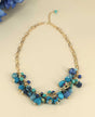 Blue Beaded Statement NEcklace