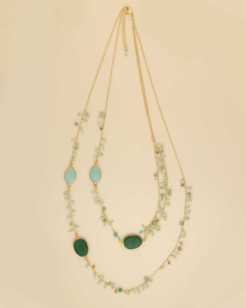 Duo Layer Serene Gold-Plated Brass Necklace