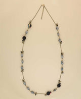 Handcrafted Textile-Wrapped Bead Necklace