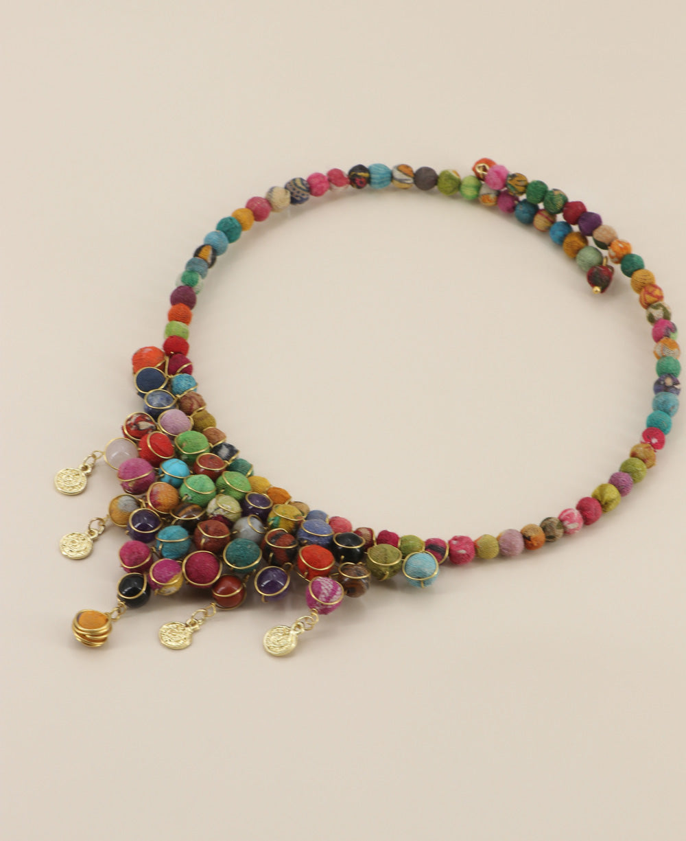 Sustainable fashion beaded choker