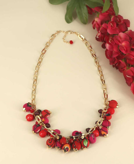 Red Necklace Beaded Jewelry