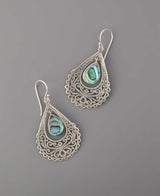 ●	Sterling silver abalone shell earrings