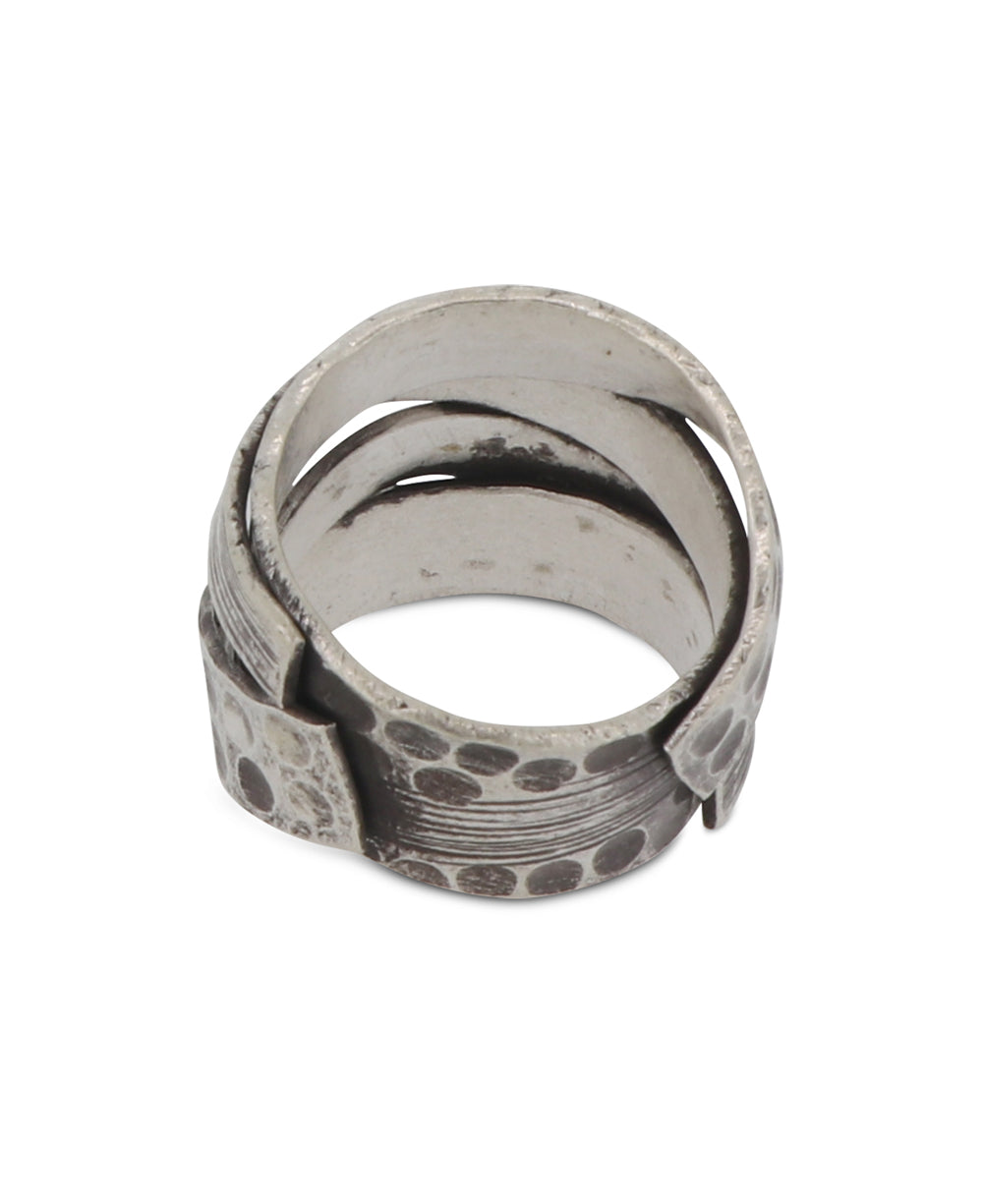 Band Ring - Hilltribe Silver back view