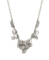 Stacked cube statement necklace