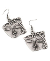 Artistic face statement earrings