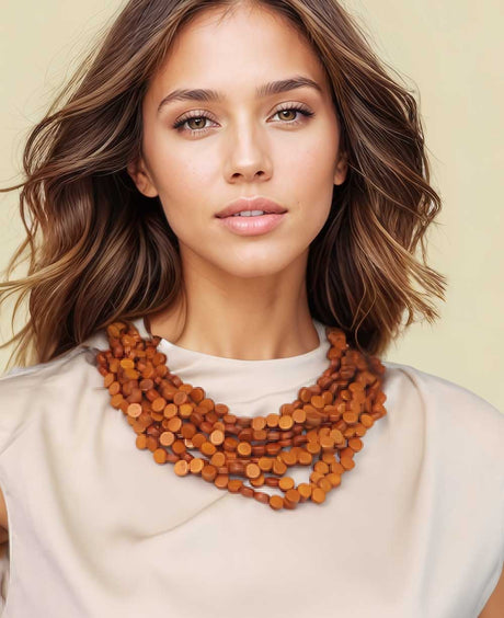 Beaded Necklace Honey Hue