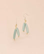 Handmade Pastel Blue Tagua Earrings