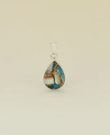 Sterling Silver Pendant with Turquoise Spiny Oyster Stone